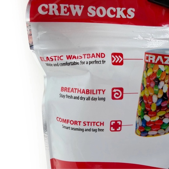 Jelly Belly Jelly beans Crazy Boxer Briefs Mens XL Underwear and Socks Gift Set - Picture 9 of 10